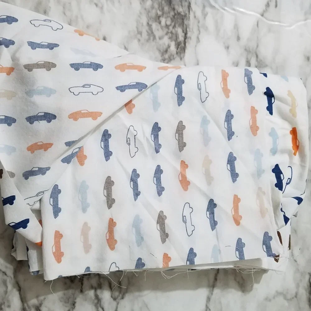 Fabric Cotton Cars 2 Remnants 2 3/4 and 2 Yards 28-29